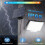 Solar Outdoor Light with Motion Sensor, 3 Lighting Modes, Remote Control, IP65 Waterproof, 5m Cable (1 Pack) 3