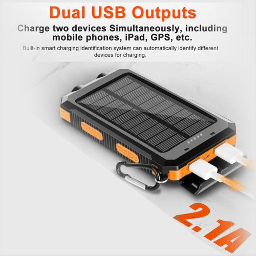 10000mAh solcellsladdare för utomhuscamping