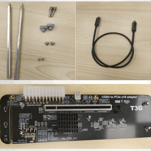 UT3G External Graphics Card USB4 to PCIe 4.0 X16 EGPU Adapter 2