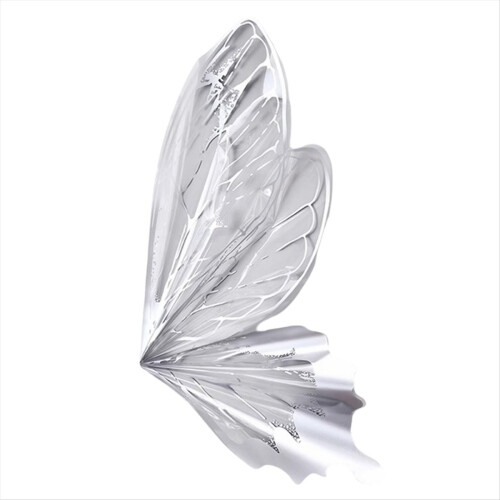 Blumenstrauß-Geschenkpapier, Schmetterlingsform, Silber