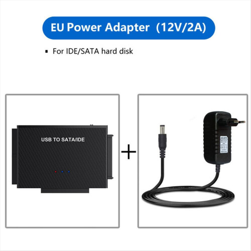 USB 3.0 till/IDE-adapter hårddiskadapter EU-kontakt 2