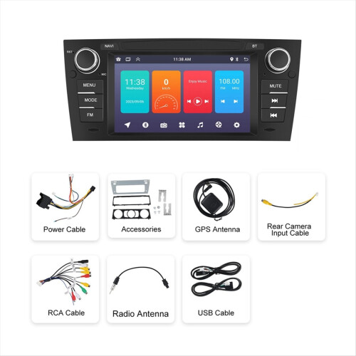 Bilradio til 3-serie E90, Bluetooth GPS FM multimedieafspiller 1