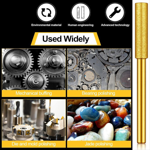 High Hardness Titanium Plated Burr Grinding Stone Sharpening Kit 2