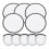 5 Pcs Foldable Flying Disc Fans with Bag for Party black 1