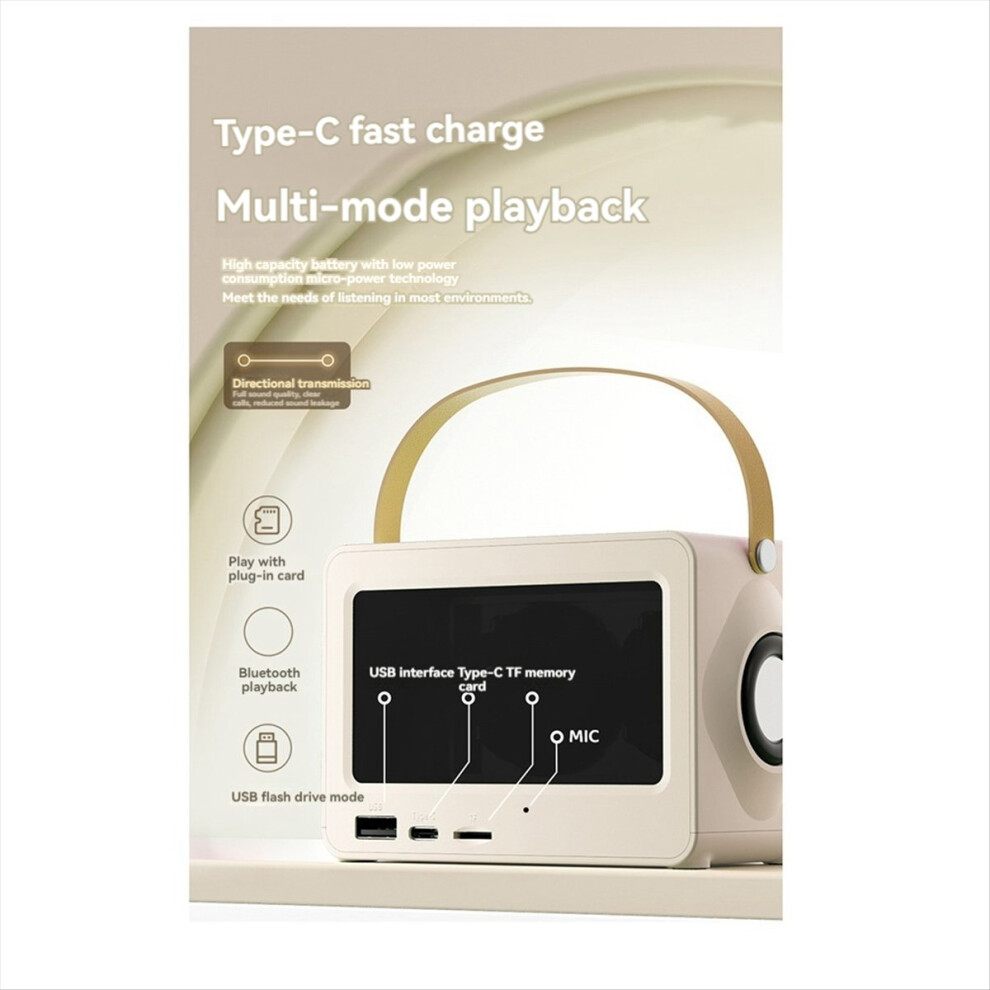 Bluetooth Speaker Portable Sound Speaker Music Wireless Radio White 4714273546108
