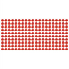 Těsnění na potrubí, průhledné červené, 100 ks