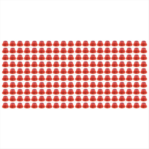 Těsnění na potrubí, průhledné červené, 100 ks