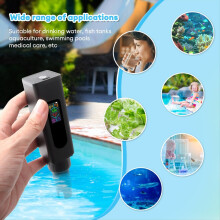 Misuratore di salinità 5 in 1, tester di qualità dell'acqua pH