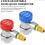 R134A H/L Auto Bil Lynkoblingsstik Messing Adapter 3