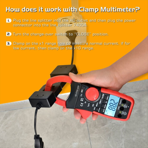 7400A Leitungsverteiler für Zangenamperemeter oder Multimeter, EU-Stecker 2