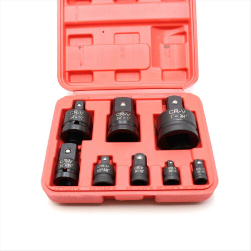 8 pcs/set Impact Socket Adapter, -V Socket Wrench Reducing Adapter