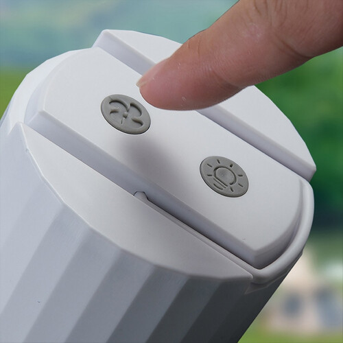 Campingventilator Lys Genopladelig Ventilator USB-drevet Ventilator med Lys A 1