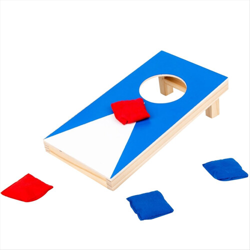 Cornhole-spilsæt med 4 bønneposer, kastespil til børn, blå 2