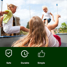 4 stk. 15 fods trampolinnetsnore til hegnsnet og trampolin