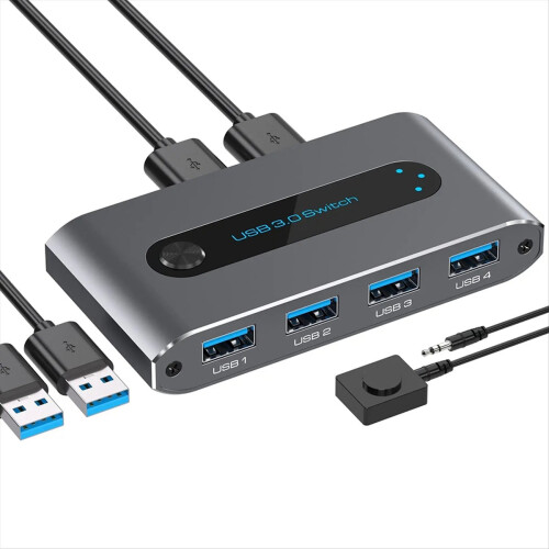 USB3.0 δύο εισόδων και τεσσάρων εξόδων - 2 υπολογιστές μοιράζονται 4 συσκευές USB 1