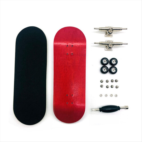Fingerskateboardbredd 32 mm professionell lönnröd