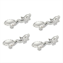 Chopsticks Holder Alloy Retro Dragon Chopsticks Rack,Silver 4PCS