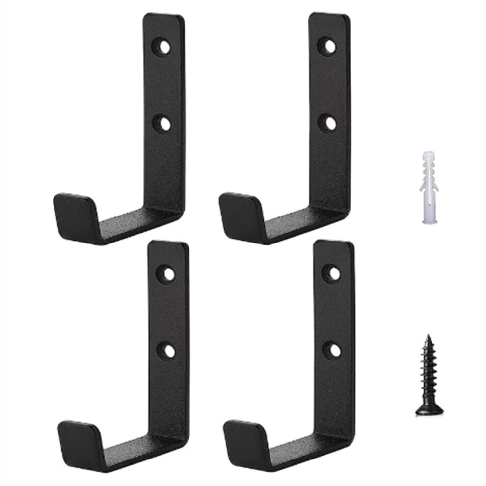 Set Of 4 Heavy Duty J-Shaped Hooks -Garage Hooks 4712884942999