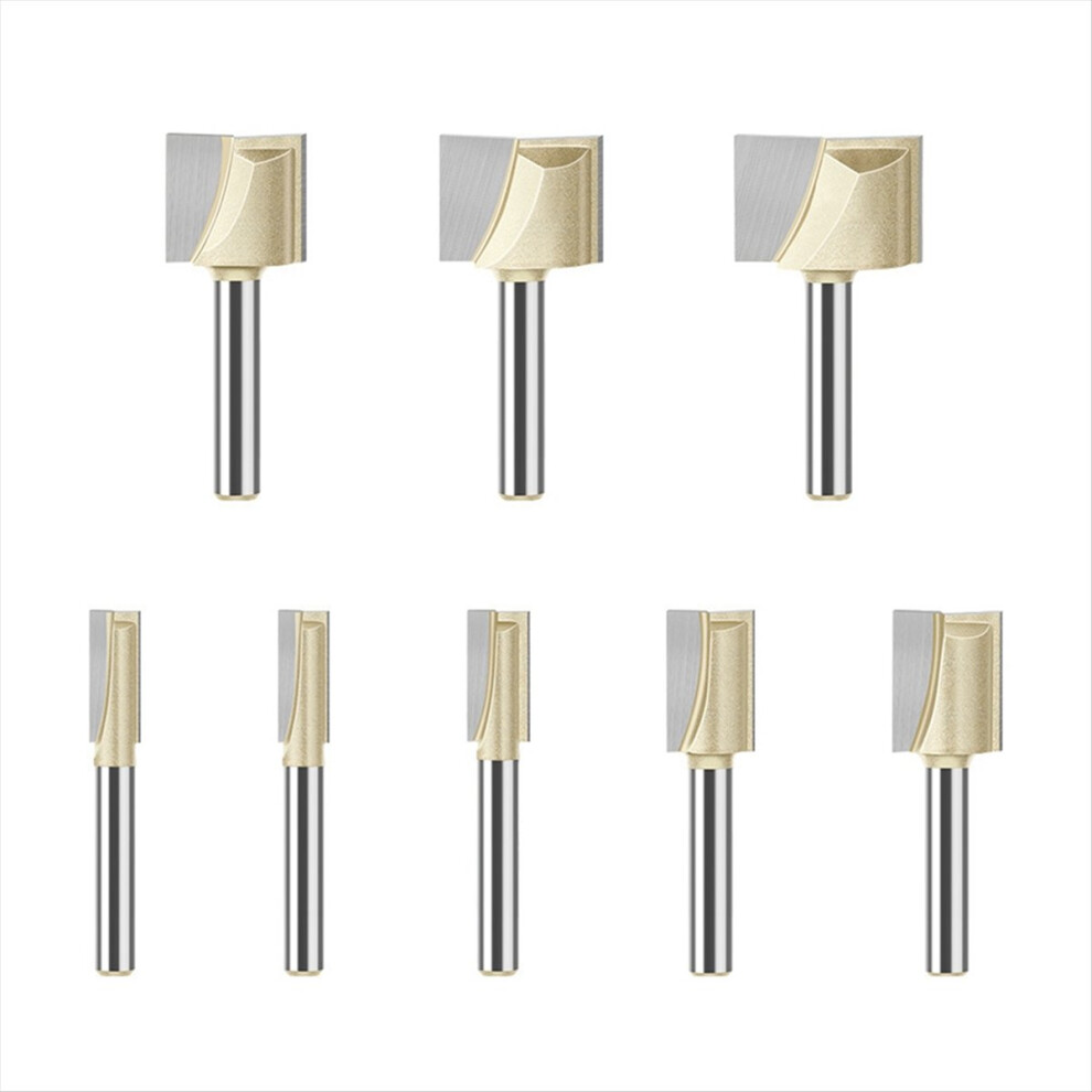 8Pcs 6Mm Shank Milling Cutter For Wood,Carbide Router Bit Bottom Bit 4712884965578