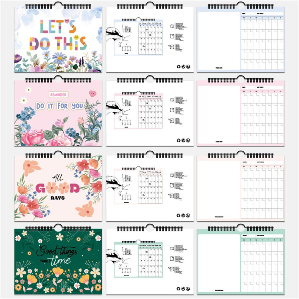 Flower Calendar Planner Floral Monthly Planner-image-OPC-PMD9277-NEW