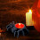 Βάση κεριού αράχνης για το Halloween από σκυρόδεμα, τσιμέντο, γύψο 4