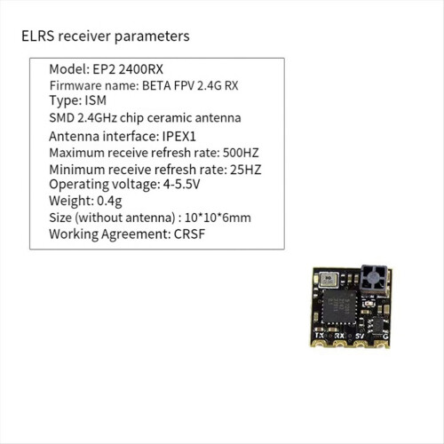 Δέκτης ELRS 2.4G Mini ExpressLRS 2.4G RX 2400RX EP2 για RC FPV 1