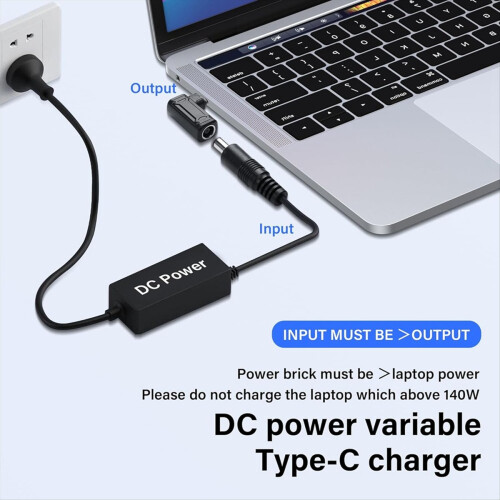 PD 140W DC - Type-C töltőadapter telefonhoz, táblagéphez, laptophoz (Q) 1