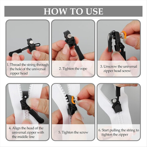 Κιτ αντικατάστασης φερμουάρ, 12 τεμάχια Universal Instant Zipper 2