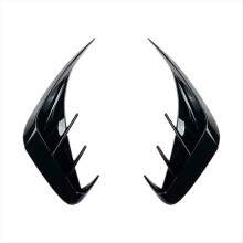 Zwarte auto achterbumper splitter canard spoiler voor