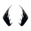 Zwarte auto achterbumper splitter canard spoiler voor 1