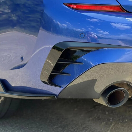 Zwarte auto achterbumper splitter canard spoiler voor 2