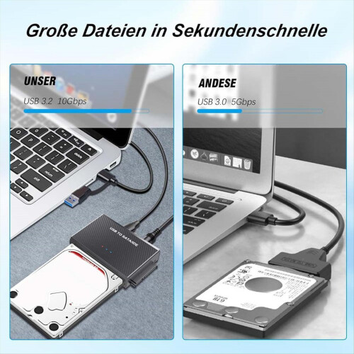 USB 3.2 és IDE adapter, EU csatlakozó 2