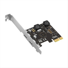 PCI Express X1 till USB 3.0 5 Gbps 2-portars typ C för stationär dator