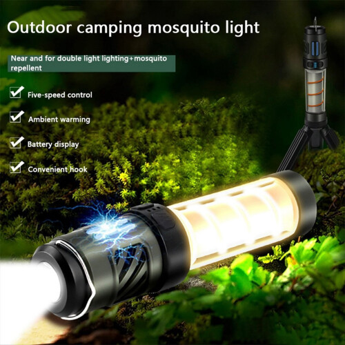 Repelente de mosquitos portátil para camping e lanterna, para camping 2