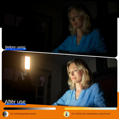 LED-lommelys til videooptagelse, kamera, bærbar computer, selfie-lys, B 2