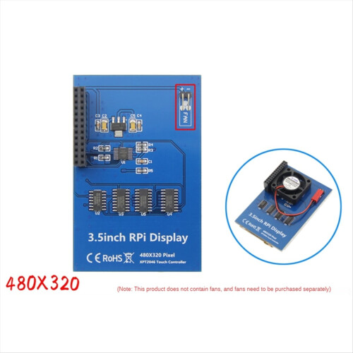 3.5 inch Touch Screen Module SPI 480X320 with 5V Fan 1