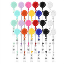 24 clips retráctiles para carrete de insignia con cuentas de colores