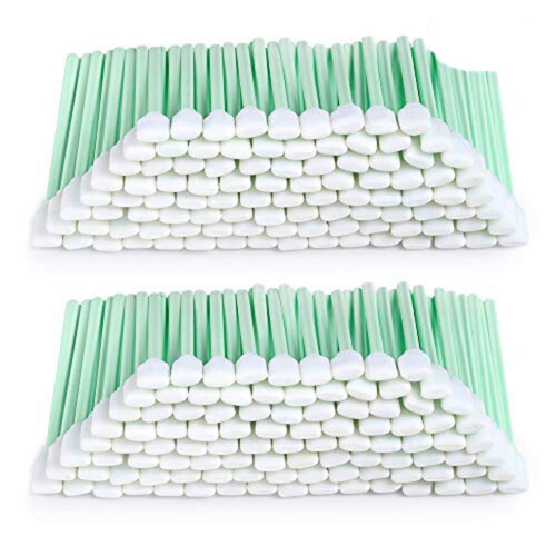 100PCS Foam Cleaning for Lab, Sponge Tip Swabs,Green