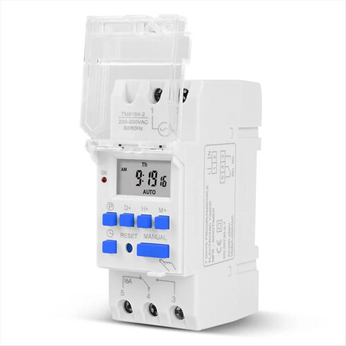 Programmerbar digital tidsafbryderrelæ timerstyring AC 220V 16A 2