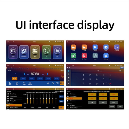 1 Din 6,86 tommer bilradio trådløs CarPlay Android B 1