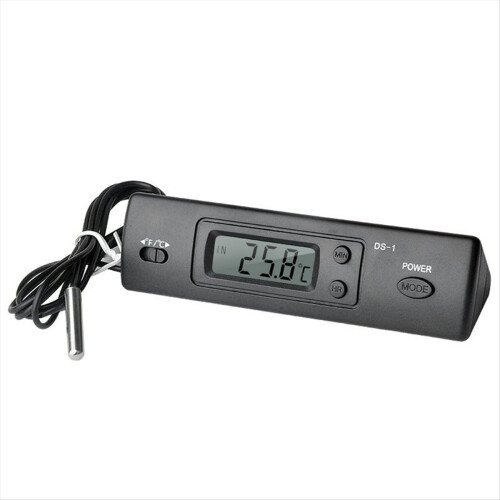 -1 biltermometer LCD-skærm C/F ur temperatursensor
