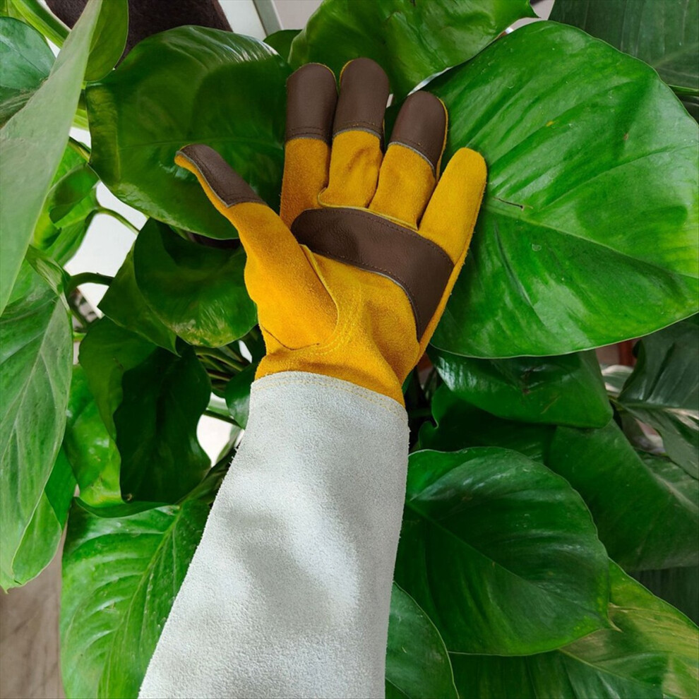 Cowhide Gloves Gardening Gloves Extended Anti-Puncture Anti-Insect 4713351570103