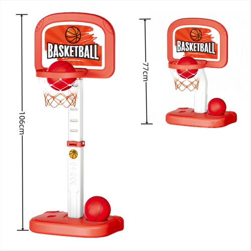 Pool Basketball Stativ, Overdimensioneret Poollegetøj Rød 1