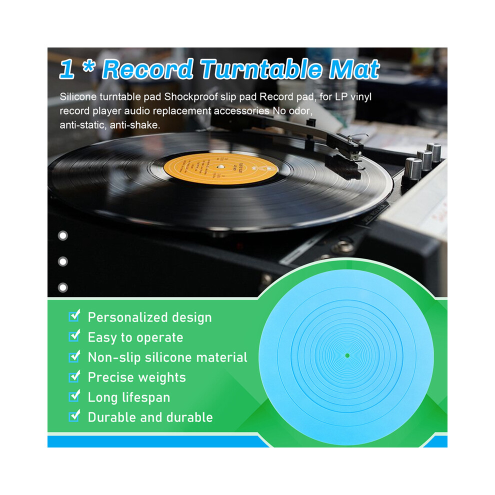 295Mm Silicone Turntable Mat Anti-Vibration Slipmat Record Mat D 4713351584483