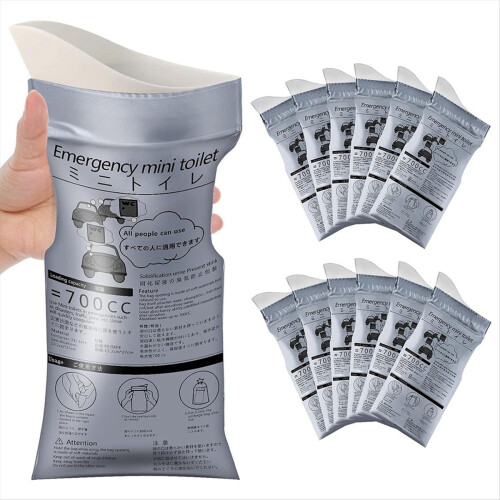 Disposable Emergency Urinal Bag,12Pack Portable Camping Pee Bags 1