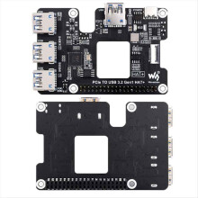 PCIe - USB 3.2 Gen1 HAT+ bővítőkártya 5 porthoz