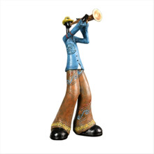Jazz Band Player Figurines Vintage Musician Figure Resin Statues C