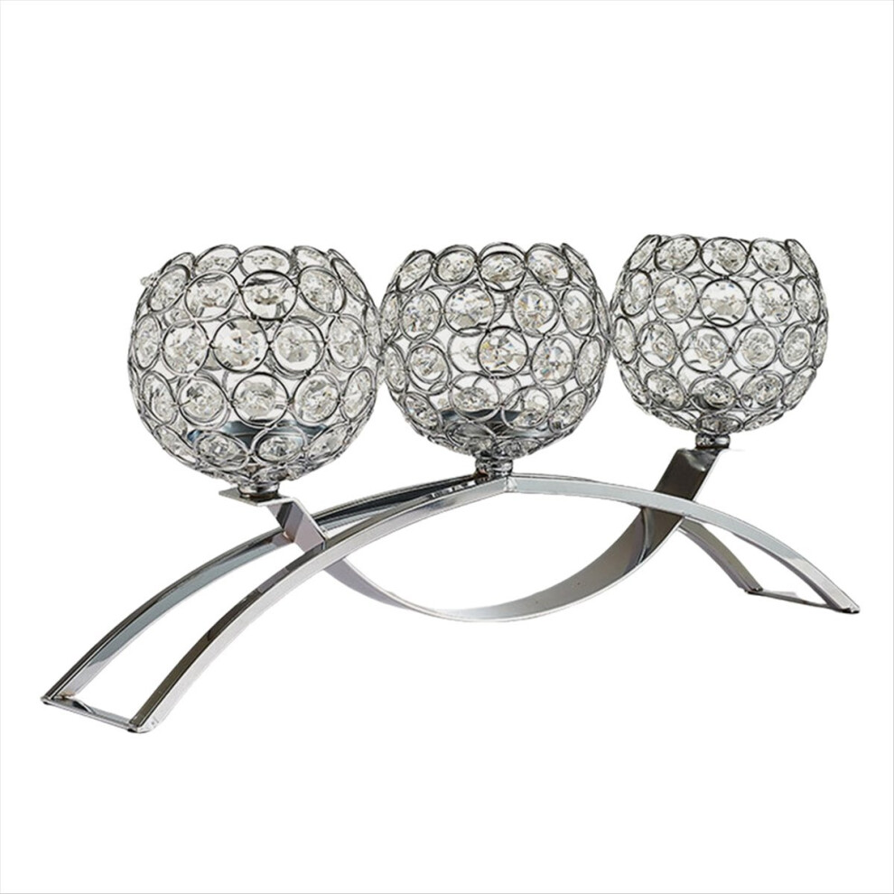 Three-head arch bridge candle holder European crystal model silver-image-OPC-PMD9P8Q-NEW