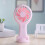 Pink Portable Mini Handheld Fan USB Rechargeable Fan 2
