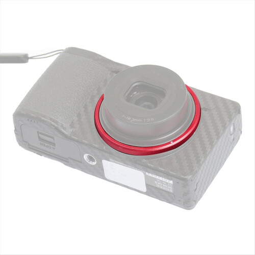 Aluminium-Linsenring für 3 dekorative Ringe, rot 1